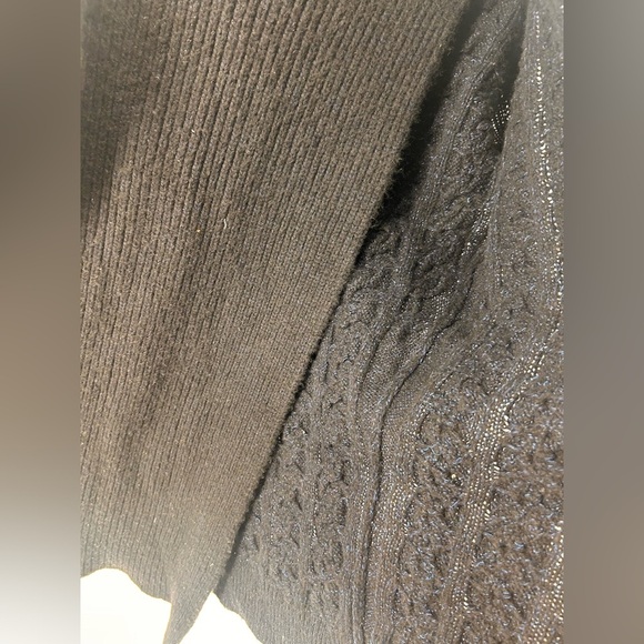 Stella McCartney asymmetric wrap knit sweater tunic blue sparkle black 44 US 8 - Picture 5 of 10